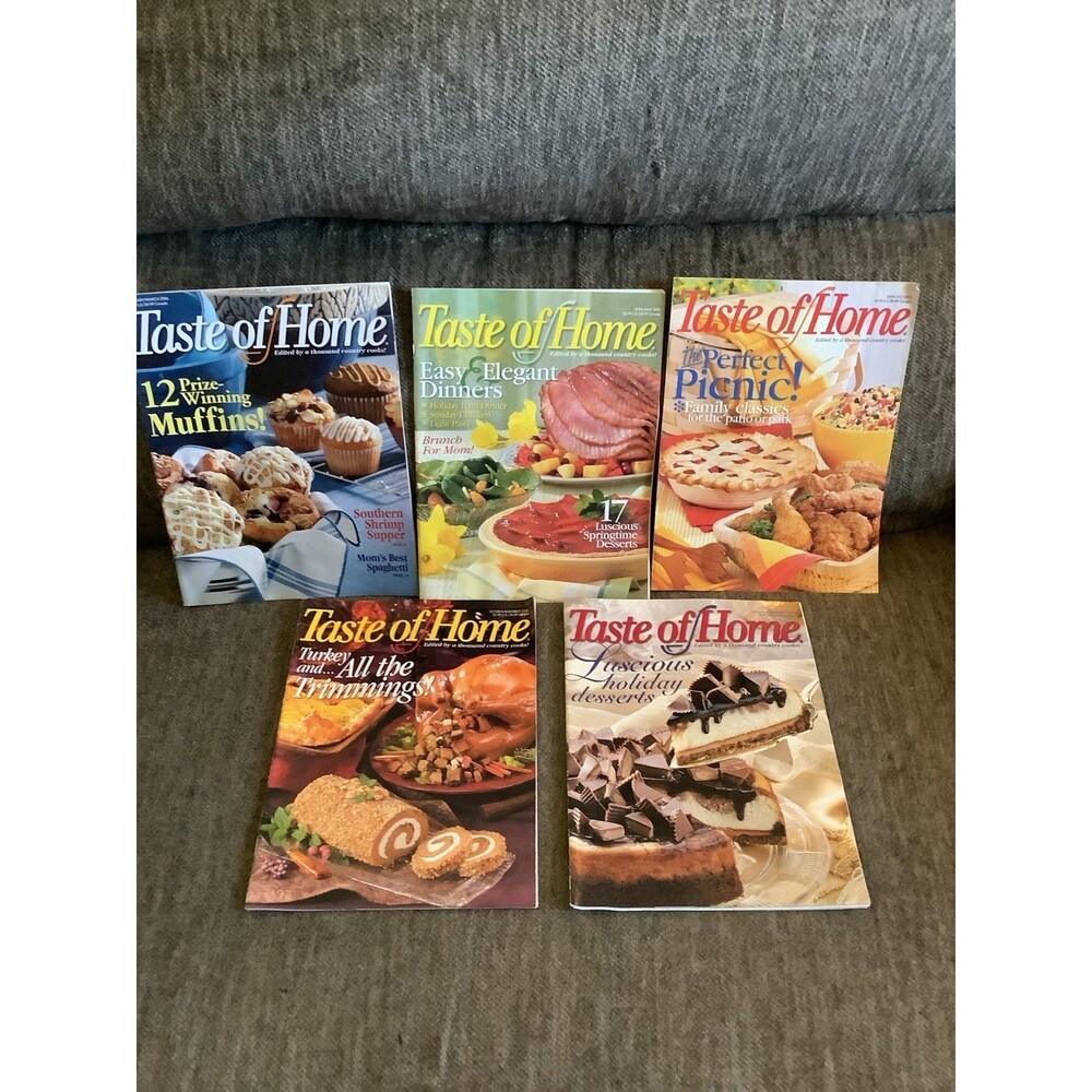 Lot of 5 Vintage Taste of Home Magazines 2006 Incomplete EUC Cooking Recipes